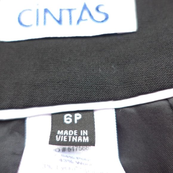 Womens Skirt Size 6 Black Wool Mini Straight Pencil Stretch Casual Petite CINTAS - Picture 2 of 8